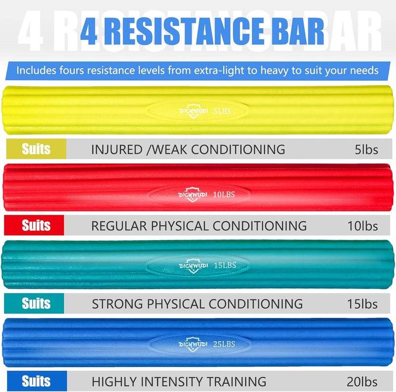 DICYWUDI Flex Therapy Bar and Grip Strength Trainers Set, Physical Therapy & Resistance Bar for Golfers Elbow,Tendinitis,Wrist,Forearms Pain, Improve Grip Strength and Relieve Pain - Image 3